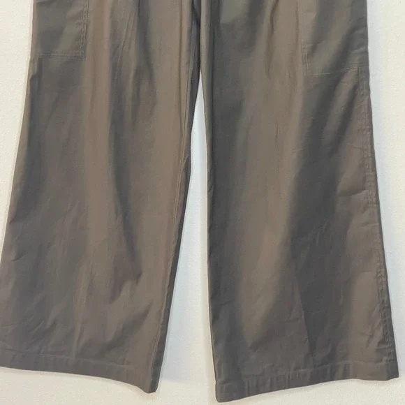 Reformation Cargo Pants Wide Leg Olive Green Drawstring Waist Women's Size 4 - Picture 5 of 10
